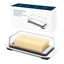 Prato de manteiga KITCHENDAO Grande Hermético para 2 Palitos Branco Prato de manteiga KITCHENDAO Grande Hermético para 2 Palitos Branco