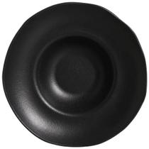 Prato de Massa Cerâmica Porto Brasil Preto Matte 450ml Jantar Mesa Posta Cozinha
