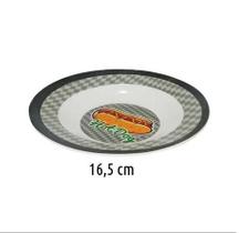 Prato De Melamina Fundo Hot Dog 16,5cm 2 Peças Sortidas Prato De Melamina Fundo Hot Dog 16,5cm 2 Peças Sortidas