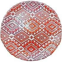 Prato de Mesa Milas Vermelho e Laranja 33 cm