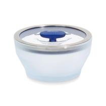 Prato de microondas Anyday Cookware, vidro sem plástico, 400 ml, azul