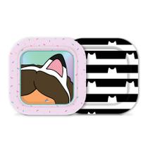 Prato de Papel - Casa da Bibi e Gatinhos - 8 unidades - Junco - Rizzo