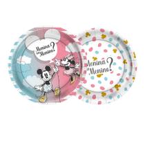 Prato de Papel Chá Revelação Disney - 18cm - 12 unidades - Regina - Rizzo