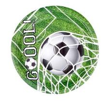 Prato de Papel Festa Futebol Gol 18cm C/ 10 Unid.