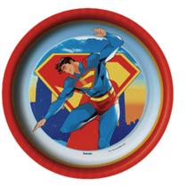 Prato De Papel Festa Superman 18cm C/ 8 Unid. Festcolor Prato De Papel Festa Superman 18cm C/ 8 Unid. Festcolor