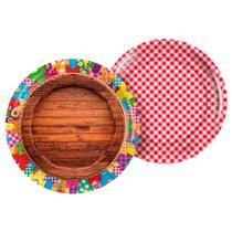 Prato de Papel Junino Regina 18cm 8 Unidades