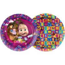 Prato de Papel - Masha e o Urso Clássica - 12 UN - Regina - Rizzo