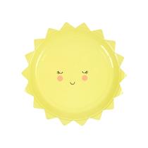 Prato de papel Meri Meri 157042 Small Yellow Sun Design