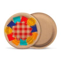 Prato de Papel Redondo - Festança - 8 unidades - Cromus - Rizzo