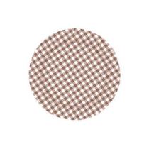 Prato de Papel Xadrez Marrom 18cm Festa Junina - 08 unidades - Kaixote - Rizzo Festas