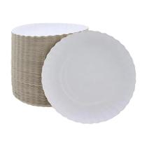 Prato de papelão branco numero 2 15cm c/100 unidades