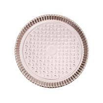 Prato de papelao laminado prata nr10 48cm com 20 un