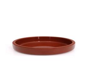 Prato de pizza em Cerâmica Barro Vermelho redondo 22cm Motta (1520)