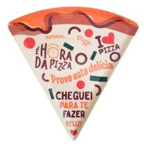 Prato de Pizza Formato Triangular Servir Fatia Estampado