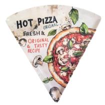 Prato de Pizza Formato Triangular Servir Fatia Estampado