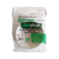 Prato de plástico redondo 15cm branco com 10 unidades fonplast