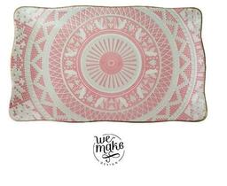 Prato de porcelana com detalhes rose