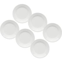 Prato de Porcelana Liso Raso Donna Branco Biona Oxford - Branco Prato de Porcelana Liso Raso Donna Branco Biona Oxford - Branco
