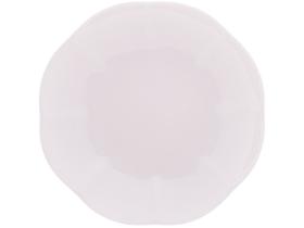 Prato de Porcelana Redondo 22cm Branco Fundo Lyor - Wave