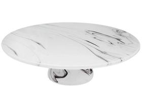 Prato de Porcelana Redondo com Pé Hauskraft - Marble