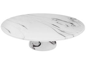 Prato de Porcelana Redondo com Pé Hauskraft - Marble