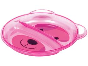 Prato de Refeição Infantil Bebe Buba Ursinho com Divisória Papinha Divertido
