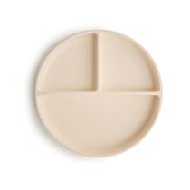 Prato de Silicone com Ventosa mushie 18 cm Livre de BPA Antiderrapante