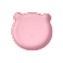 Prato de Silicone com Ventosa Ursinho - Rosa - Freso Baby Prato de Silicone com Ventosa Ursinho - Rosa - Freso Baby