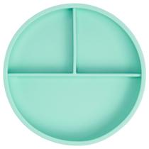 Prato de Silicone Infantil c/Ventosa e Divisória Verde Freso