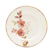 Prato De Sobremesa 18cm Chá Das 5 Cerâmica Decorada Floral Oxford Prato De Sobremesa 18cm Chá Das 5 Cerâmica Decorada Floral Oxford