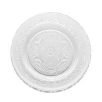 Prato de Sobremesa Angel Luxo Vidro Transparente Lyor 18cm