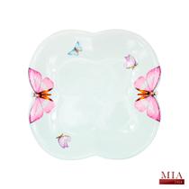 Prato de Sobremesa Borboleta Porcelana 19cm