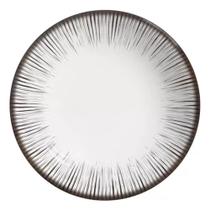 Prato de Sobremesa Branco e Preto Coup Haya 1 Linha Alleanza Prato de Sobremesa Branco e Preto Coup Haya 1 Linha Alleanza