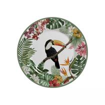Prato De Sobremesa Cerâmica 21cm Paradiso Alleanza Tropical