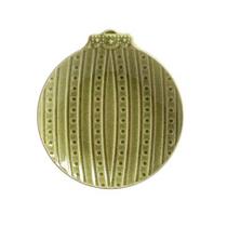 Prato de Sobremesa Cerâmica Relevado Christmas Eve 2 Verde 20cm Prato de Sobremesa Cerâmica Relevado Christmas Eve 2 Verde 20cm