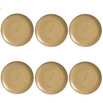 Prato de Sobremesa Coup Kya Sand de Cerâmica 21cm 6 Unidades - Alleanza 7575-203 Prato de Sobremesa Coup Kya Sand de Cerâmica 21cm 6 Unidades - Alleanza 7575-203