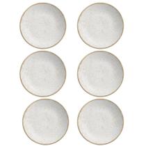 Prato de Sobremesa Coup Organic de Cerâmica 21cm 6 Unidades - Alleanza 7550-203