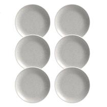 Prato de Sobremesa Coup Organic Gray de Cerâmica 21cm 6 Unidades - Alleanza 7583-203 Prato de Sobremesa Coup Organic Gray de Cerâmica 21cm 6 Unidades - Alleanza 7583-203