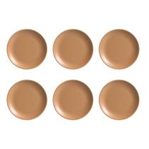 Prato de Sobremesa Coup Organic Terracota de Cerâmica 21cm 6 Unidades - Alleanza 7580-203