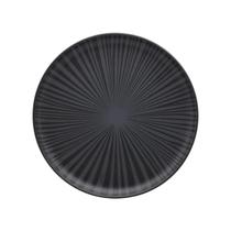 Prato De Sobremesa De Cerâmica 20Cm Flat Ônix Preto Oxford Prato De Sobremesa De Cerâmica 20Cm Flat Ônix Preto Oxford