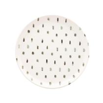 Prato De Sobremesa De Cerâmica 20Cm Flat Samambaia Oxford