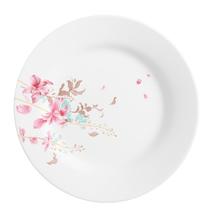 Prato de Sobremesa de Porcelana Branco Flowers Bord Em Casa Tem 20cm Prato de Sobremesa de Porcelana Branco Flowers Bord Em Casa Tem 20cm