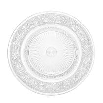 Prato de Sobremesa de Vidro Transparente Revelo Fino Pratinho 18cm Mesa Posta Haüskraft