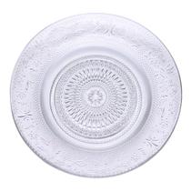 Prato de Sobremesa de Vidro Transparente Turim 18cm Pratinho Trabalhado Haüskraft