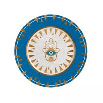 Prato de Sobremesa em Cerâmica Olho Grego 20cm - 1 unid.