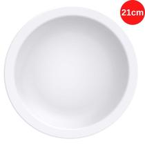 Prato de Sobremesa em Porcelana Branca 21cm Paola Tramontina 96600/106 Prato de Sobremesa em Porcelana Branca 21cm Paola Tramontina 96600/106