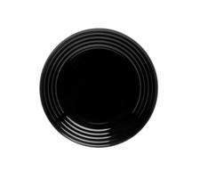 Prato de Sobremesa em Vidro Opalino Preto Harena Noir 19cm - Luminarc