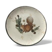 Prato de Sobremesa Esquilo Natal 20 cm