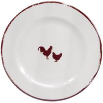 Prato De Sobremesa Fazenda 19 Cm - Galinha - Porcelana