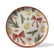 Prato de Sobremesa Galhos, bolas e laços 20 cm